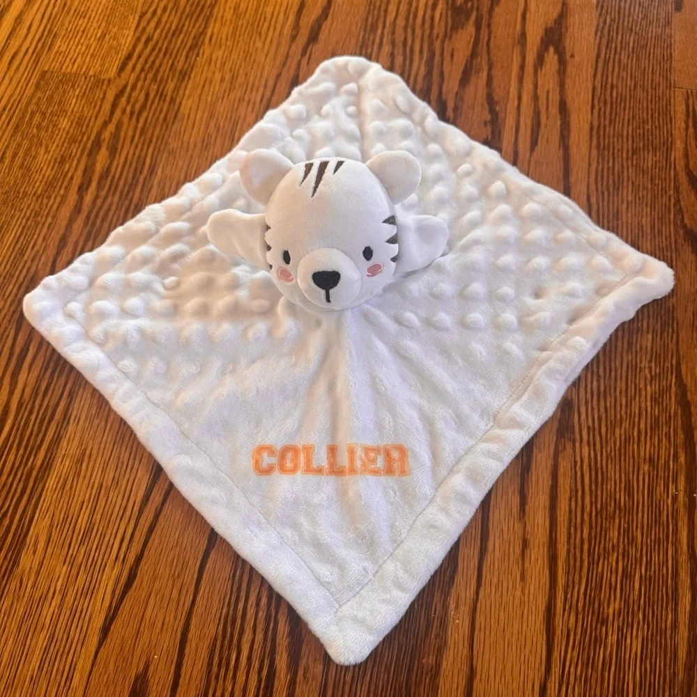 Douglas Baby Lovey Monogram Embroidered “Collier ” NWOT Fleece Minky Plush Toy